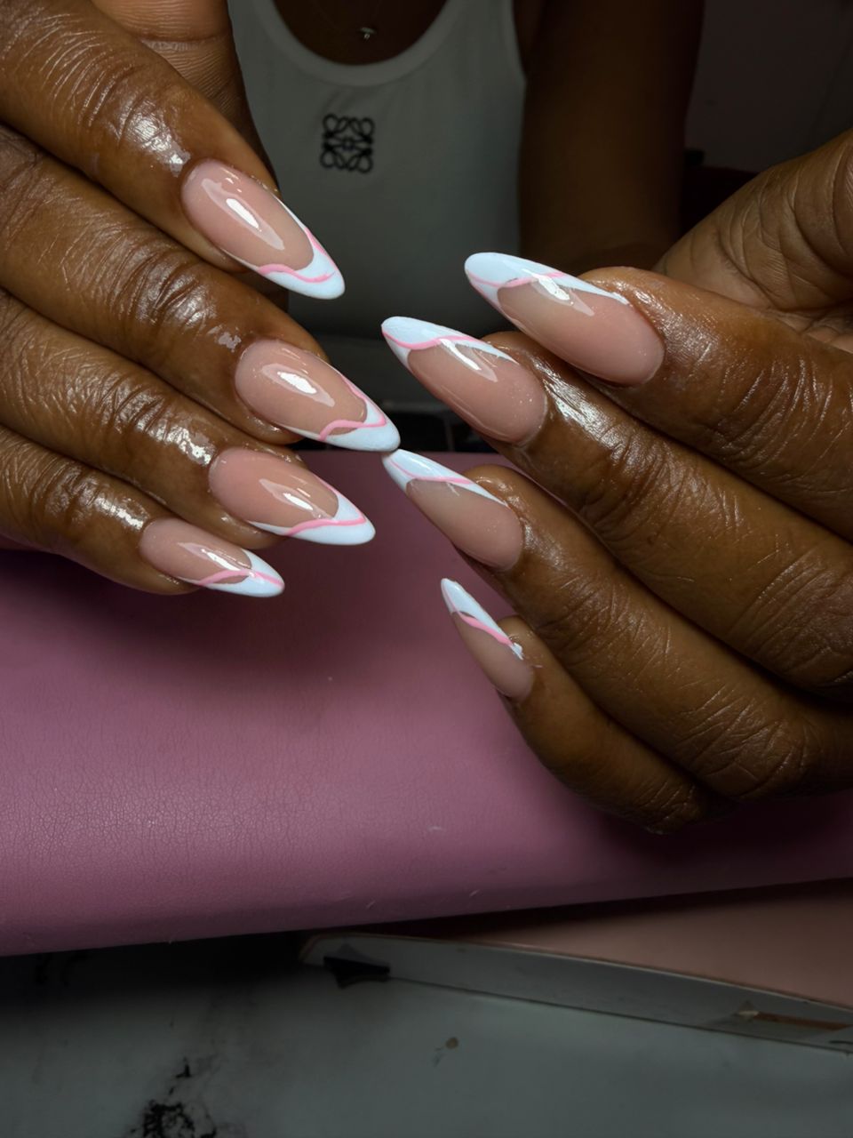 Geometric abstract nail art